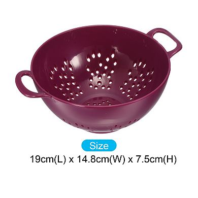 Rice Sieve Washing Colander Strainer Drainer Fruit Cleaning Bowl Purple