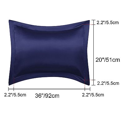 2 Pcs Pillow Shams Satin Pillow Cases King 20"x36" Oxford Pillowcases