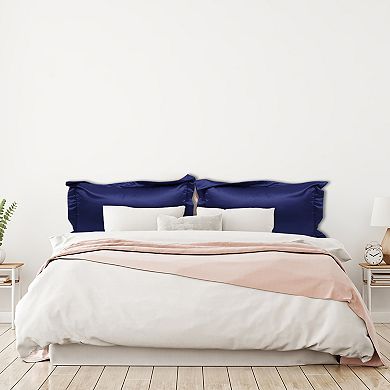 2 Pcs Pillow Shams Satin Pillow Cases King 20"x36" Oxford Pillowcases