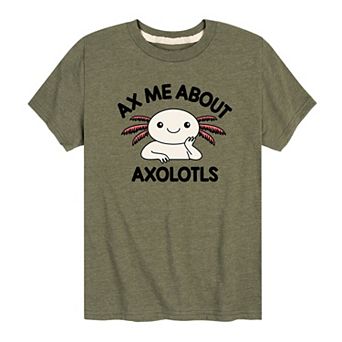 Boys 8-20 Ax Me About Axolotls Graphic Tee