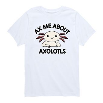 Boys 8-20 Ax Me About Axolotls Graphic Tee