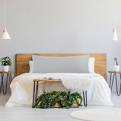 Soft Breathable Delicate Piping Pillow Covers with Zipper Closure Body 20" x 54"