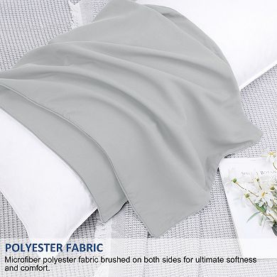 Soft Breathable Delicate Piping Pillow Covers with Zipper Closure Body 20" x 54"