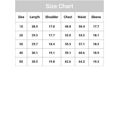 Women's Plus Size Tops Split Neck High Low Hem 3/4 Sleeves Chiffon Blouse