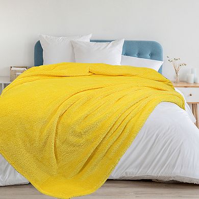 Fleece Shaggy Throw Blanket Lightweight Plush Microfiber for Sofa Couch Bed King 90"x108"