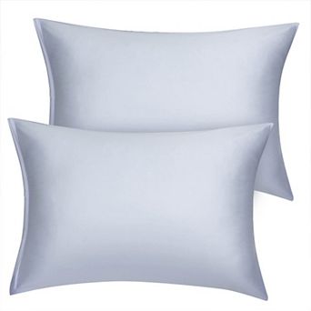 Set of 2 Travel Satin Pillowcases with Zipper Closure King 20" x 36"