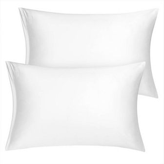 Set of 2 Travel Satin Pillowcases with Zipper Closure King 20" x 36"