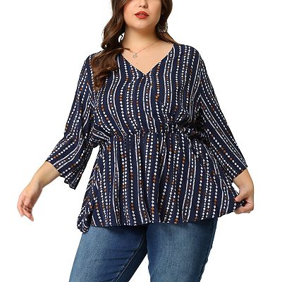 WearAll Women's Plus Size Gypsy Boho Top – Stretch Elastic Off-Shoulder Style (White, US 12)