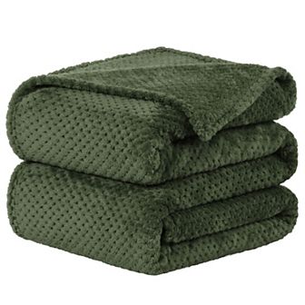 Soft Mesh Flannel Fleece Blanket Plush Twin 60"x78"
