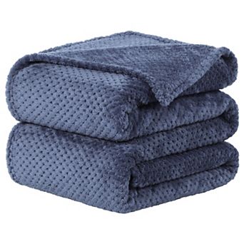 Soft Mesh Flannel Fleece Blanket Plush Twin 60"x78"