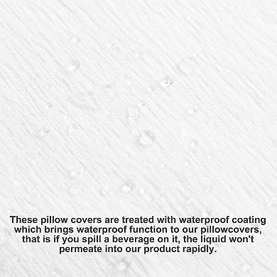 Soft Chenille Throw Pillow Covers Water Repellent 18"x18"