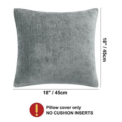 Soft Chenille Throw Pillow Covers Water Repellent 18"x18"