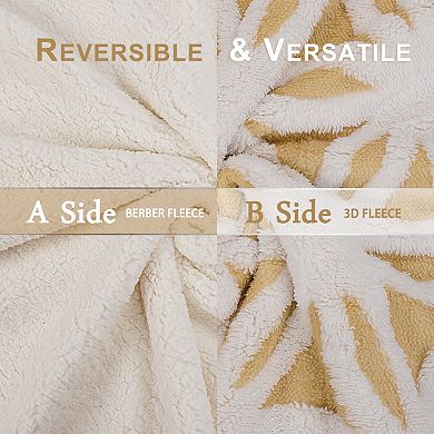 Soft Snowflake Sherpa Fleece Throw Blanket Throw 50"x60"