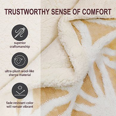 Soft Snowflake Sherpa Fleece Throw Blanket Throw 50"x60"