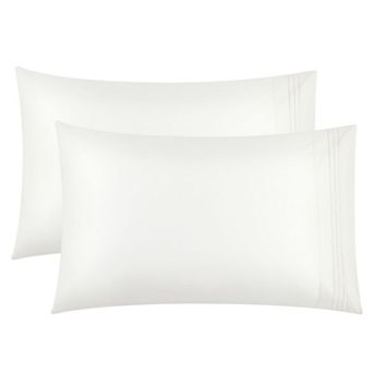 100% Long-Staple Combed Cotton Embroidered Pillow Cases 2 pc King 20"x36"