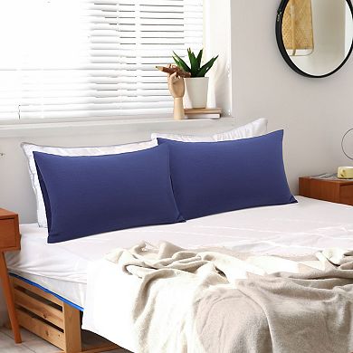 2 Pcs Washed Microfiber Pillowcases Soft Envelope Standard 20" x 26"