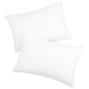 2 pc Washed Microfiber Pillowcases Soft Envelope Standard 20" x 26"