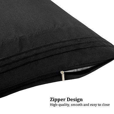Microfiber Body Pillowcases 2 Pcs Embroidery Zipper Closure Body 20"x48"