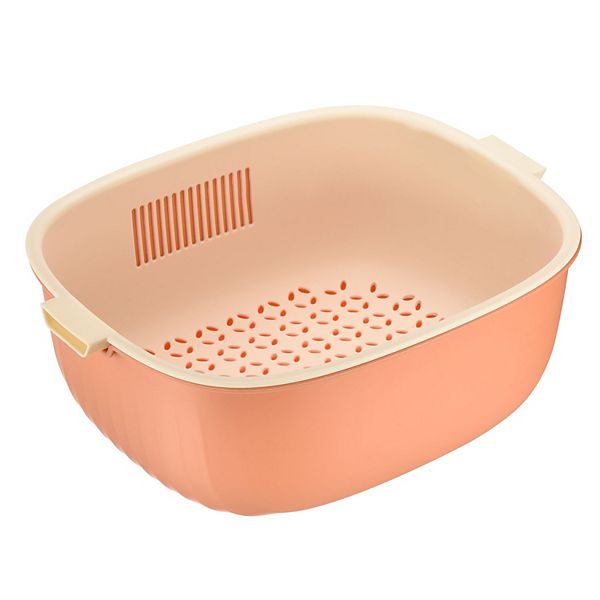 Unique Bargains Kitchen Strainer Colander Bowl Set Vegetable