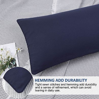 Brushed Body Pillowcases with Roll Rim Zipper Closure Body 20"x48"