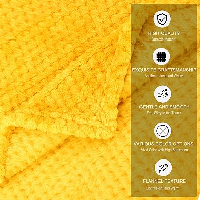 Fuzzy Plush Lightweight Flannel Fleece Bed Blankets 90"x90"