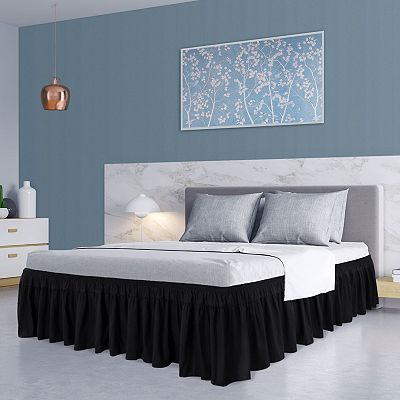 Ruffled Polyester Brushed Soft Platform 16 Drop Bed Skirts Twin 39 X 75