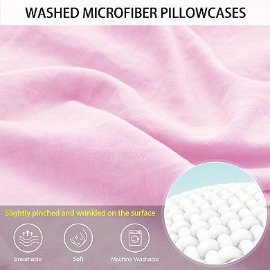 Brushed Body Pillowcase Washed Microfiber Envelope Closure Body 20"x54"
