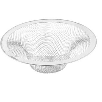 Washroom Bathroom 4.4 Inch Diameter Stainless Steel Mesh Sink Strainer Silver Tone