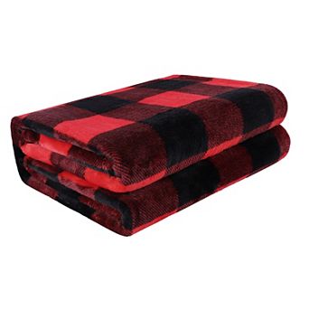 Plaid Flannel Fleece Buffalo Soft Plush Blankets Throw 50"x60"