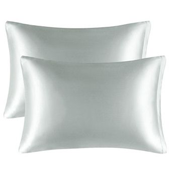 Luxury Satin Pillowcases for Skin Set of 2, Zipper Closure Standard 20"x26"