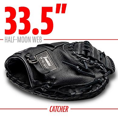 Franklin Sports Men's & Youth 33.5" Black Half-Moon Baseball Catchers Glove