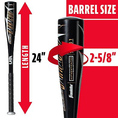 Franklin Sports Barracuda 2-5/8" Barrel Metal Tee-ball Bat