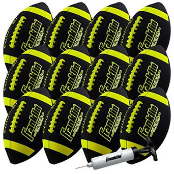 Franklin Sports 12 pk Youth Football & Pump Set
