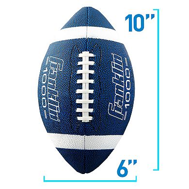 Franklin Sports Grip-Rite 1000 Junior Footballs - 12 Pack with Pump