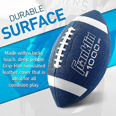 Franklin Sports Grip-Rite 1000 Junior Footballs - 12 Pack with Pump