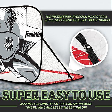 Franklin Sports Kids' Portable Street Hockey Goal & Shooter Tutor Set