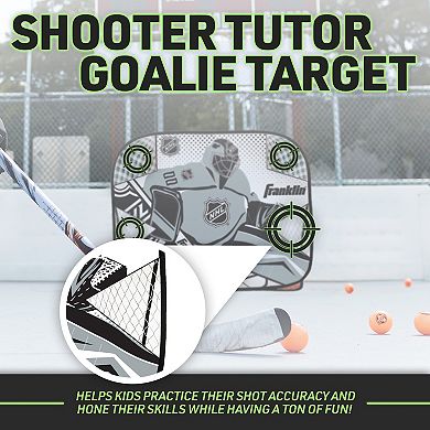 Franklin Sports Kids' Portable Street Hockey Goal & Shooter Tutor Set
