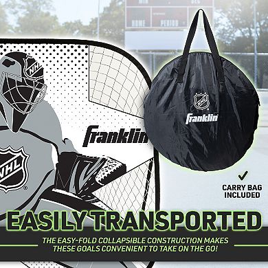 Franklin Sports Kids' Portable Street Hockey Goal & Shooter Tutor Set