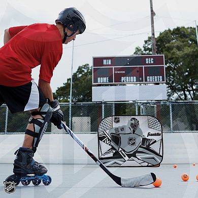 Franklin Sports Kids' Portable Street Hockey Goal & Shooter Tutor Set