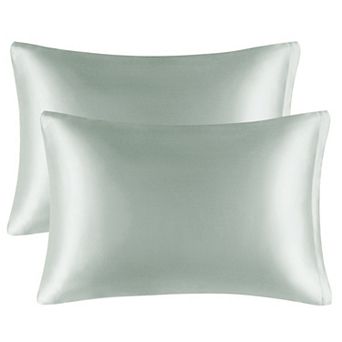 Luxury Satin Pillowcases for Skin Set of 2, Zipper Closure King 20"x36"