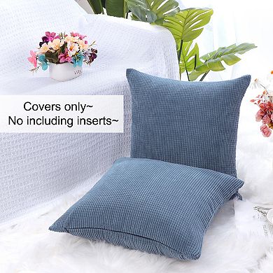 Set of 2 Corduroy Waist Throw Pillow Case Throw Pillow Covers Home Sofa Bed 20"x20"