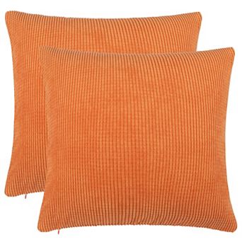 Set of 2 Corduroy Waist Throw Pillow Case Throw Pillow Covers Home Sofa Bed 20"x20"