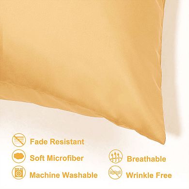 2PCS Soft Silky Satin Pillow Cases Covers Travel 14"x20"