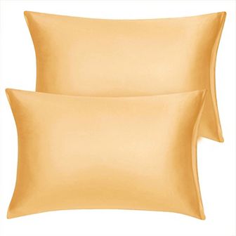 2 pc Soft Silky Satin Pillow Cases Covers Travel 14"x20"