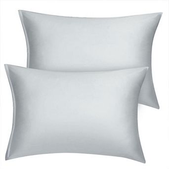 2 pc Soft Silky Satin Pillow Cases Covers Travel 14"x20"