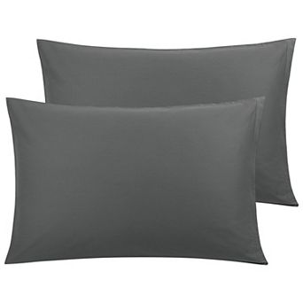 Pure Cotton Pillowcases 2 pc Soft with Zipper Queen 20" x 30"