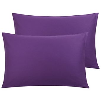 Pure Cotton Pillowcases 2 pc Soft with Zipper Queen 20" x 30"