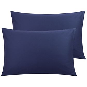 Pure Cotton Pillowcases 2 pc Soft with Zipper Queen 20" x 30"