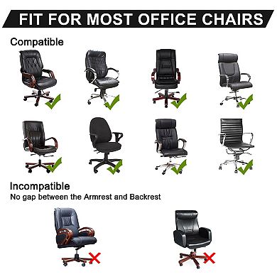 Stretch Office Chairs Covers With Zippers And Bottom Strips