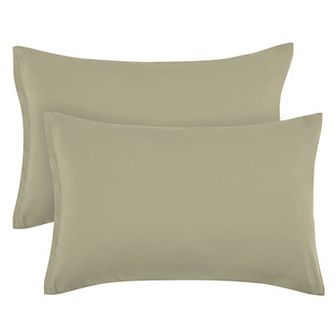 2 pc Zippered Soft Microfiber Pillow Cases Travel 14"x20"